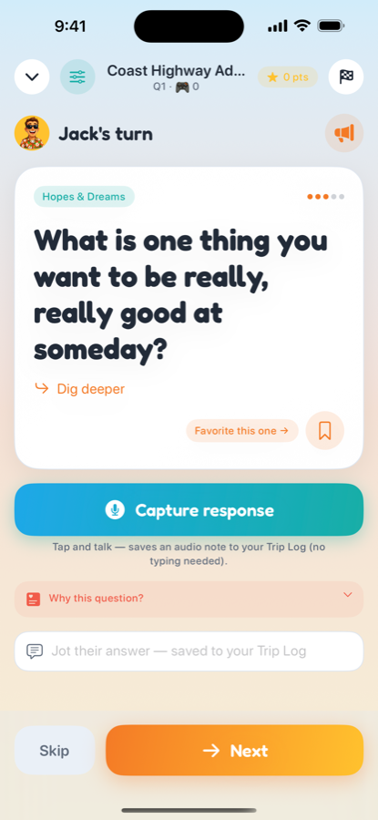 A connection question in Car Party